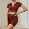 Wine Red Two Piece Set