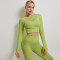 Bright green long sleeved top