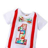 Summer New Baby Clothing European and American Strap Set for Infants and Children Cartoon Baby