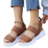 Cross border New Women's Sandals Summer Fashion Thick Sole Sandals Elastic Elastic Band Sports Sandals for Women's Outwear