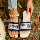 Foreign trade women's sandals, small fragrant style EVA flat slippers, women's outerwear, summer new fashionable tassel oversized slippers