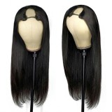 U part Wig straight Human Hair U-shaped mechanism head cover with real human hair for cross-border distribution
