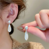 Korea fashion 925 silver needle earrings design women's resin pendant earrings wholesale