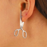 New design alloy scissors pendant earrings women's personalized earrings jewelry wholesale