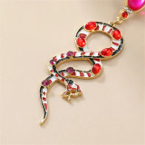 Bohemian color snake pendant earrings new design resin zodiac jewelry earrings