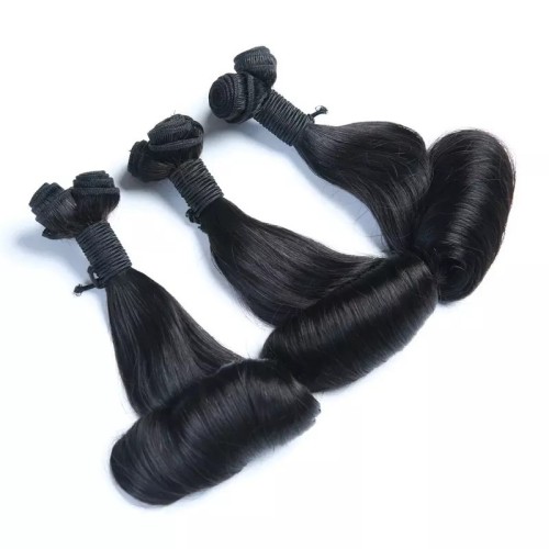 Manufacturer's direct supply of real human hair wigs egg curl double drawn human hair bundles
