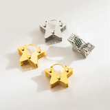 Fashion multi-layer star earrings personalized design sense brass hoop earrings for women
