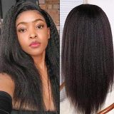 13 * 4 front lace headband, real human hair, European and American straight front wig, kinky straight front wig