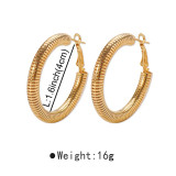 Hip hop personalized geometric spiral twined circle earrings fashionable hot-selling women's earrings