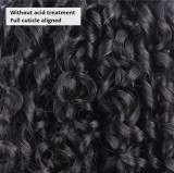 8A real human hair curtain  pixie curly human hair bundles Natural color