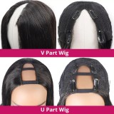 V part wig Body Wave human hair headband, real human hair, European and American wig headband, V-shaped headband