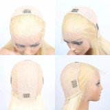 613 Blonde Lace Front Wig Short Bob Human Hair Wigs Straight