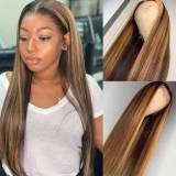 Highlight P4/27 13x4 Straight Lace Front Human Hair Wigs