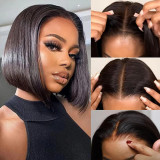 150% Density 4*4 Straight Bob Lace Front Human Hair Wigs