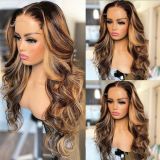 150% 4x4 Body Wave Lace Wig Human Hair Highlight P4/27