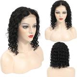 4*4 Deep Wave Bob Lace Front Human Hair Wigs for Black Women