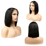 4*4 Straight Pre Plucked Bob Lace Front Human Hair Wigs