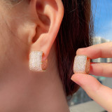 Amazon eBay Korean style Ear Accessories New Trendy Style Full Diamond Zircon Shining Ear Buckles Earrings Wholesale