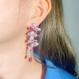 S925 Silver Needle, Grand Celebrity Butterfly Earrings, Temperament Earrings, Micro Set Zircon Butterfly, Zircon Earrings