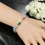 AliExpress's popular European and American fashion minimalist 18k zircon bracelet wholesale for female manufacturers of Korean handmade jewelry