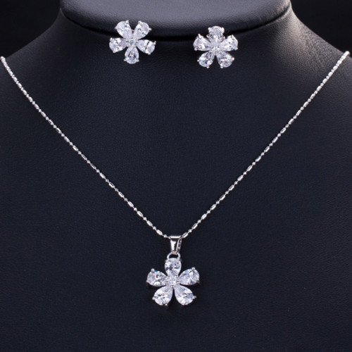 New best-selling European and American fashion jewelry small set chain for women's necklaces and earrings set, one piece for shipping