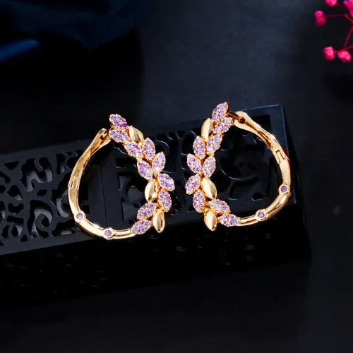 Liying Jewelry European and American Fashion Creative Round Earrings Summer Fresh and Elegant Versatile Zirconia Earrings Wholesale