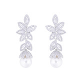 S925 Silver Needle Korean Edition Light Luxury Yezi Full Diamond Pearl Earrings with Micro Set Zircon Stone for High Quality and Elegant Style Earrings and Earrings