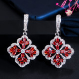 E0311 Multi color optional cross-border jewelry, fashionable and creative women's earrings, high-end 3A zircon earrings, one for shipping