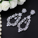 Li Ying's European and American temperament, fashionable and allergy resistant AAA zircon earrings and earrings are sold directly by popular manufacturers on AliExpress
