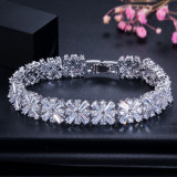 European and American high-end zircon bracelets, super sparkling bracelets, foreign trade high-end crystal jewelry wholesale