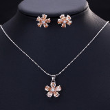 New best-selling European and American fashion jewelry small set chain for women's necklaces and earrings set, one piece for shipping