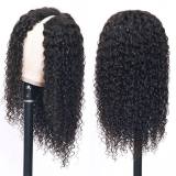 Jerry Curly  V Part Wig Human Hair Natural Color wigs