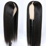 V Part Straight remy human hair wig brazilian hair