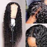 4×4 deep wave lace frontal wig human hair wigs pre plucked