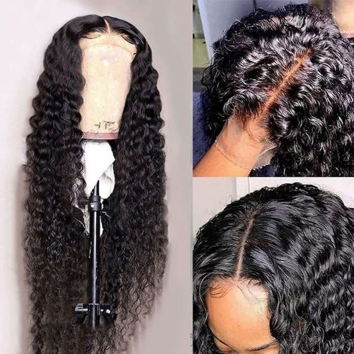 13*4 water wave lace front wig human hair wigs natural color
