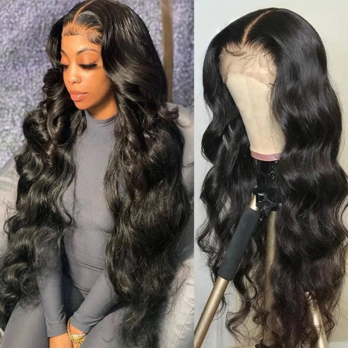 body wave 13*6 lace Front human hair wig with baby hair