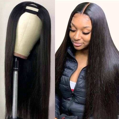 U part Straight Lace Front Wig human hair remy hair wigs