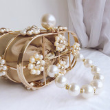 French niche bag ins fashionable pearl bucket bag celebrity same style chain summer women's crossbody bag wholesale