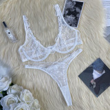 Cross border supply of European and American foreign trade through AliExpress, new dual color lace sexy lingerie with steel ring set lingerie
