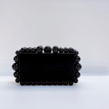 New acrylic cloud rubber handbag ins, the same diagonal cross bag flash bead women's bag