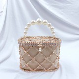 New trendy diamond bag for women's diagonal crossing summer with large capacity, European and American trendy basket bag