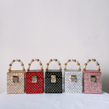 New acrylic diamond inlaid high-end banquet bag for women's handheld large capacity box bag