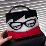 Gu Ling Jing Guai Luggage New Acrylic Bag Women's Handheld Trendy Cross Eyeglass Bag Beauty Printed Bag