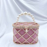 New trendy diamond bag for women's diagonal crossing summer with large capacity, European and American trendy basket bag