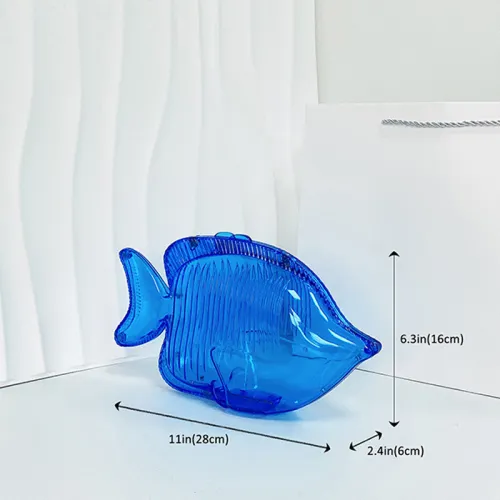 New Banquet Bag Women's Acrylic Bag Fish Bag Transparent and Unique Large Capacity Diagonal Straddle Bag