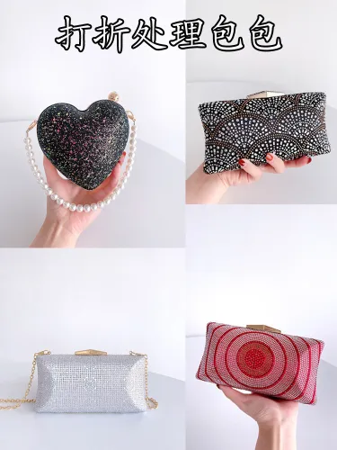 New Discounted Wholesale Banquet Bag Women's Handheld Bag High end Feeling Inventory Bag Women's Diagonal Straddle