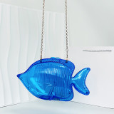New Banquet Bag Women's Acrylic Bag Fish Bag Transparent and Unique Large Capacity Diagonal Straddle Bag