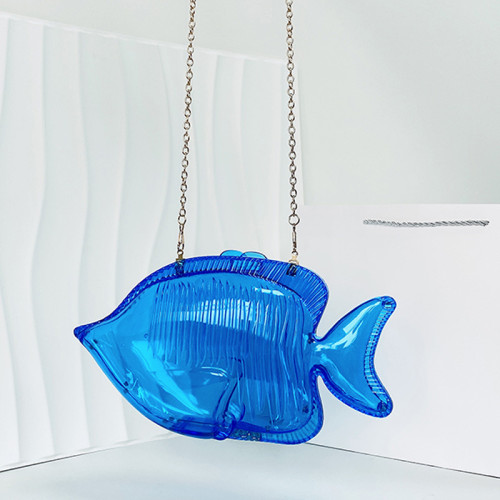 New Banquet Bag Women's Acrylic Bag Fish Bag Transparent and Unique Large Capacity Diagonal Straddle Bag