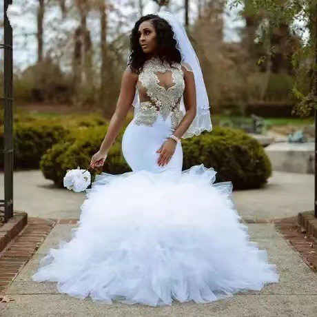 Wholesale of New African Mermaid Wedding Dresses with Slim Fit and Elegance, Tailed Fish Tail Bridal Dresses