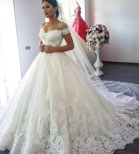 FBA Overseas Warehouse eBay Amazon AliExpress European and American Customized Foreign Trade Master Wedding Dress A03